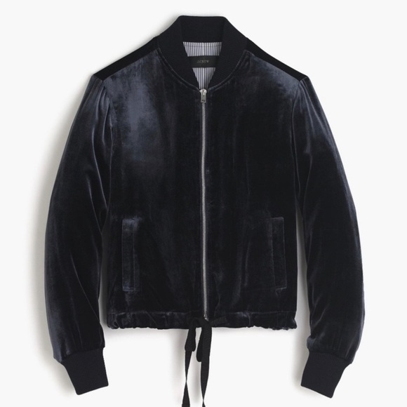 NWTs J Crew Velvet Bomber Jacket - Picture 4 of 16